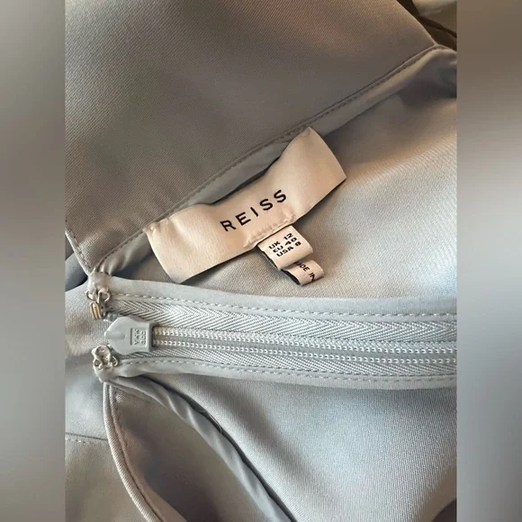 REISS Paige Baby Blue Wedding Guest Dress - Picture 8 of 8